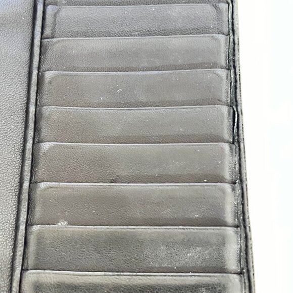 $1069 Authentic LOEWE Unisex Black Leather Long Bifold Wallet 7.4 X 3.6 X 0.4 - Picture 7 of 12